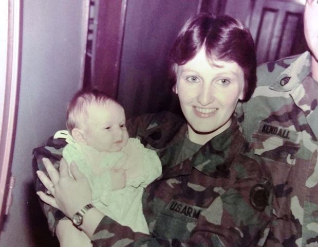 An old image of Grace Kendall with her oldest daughter
