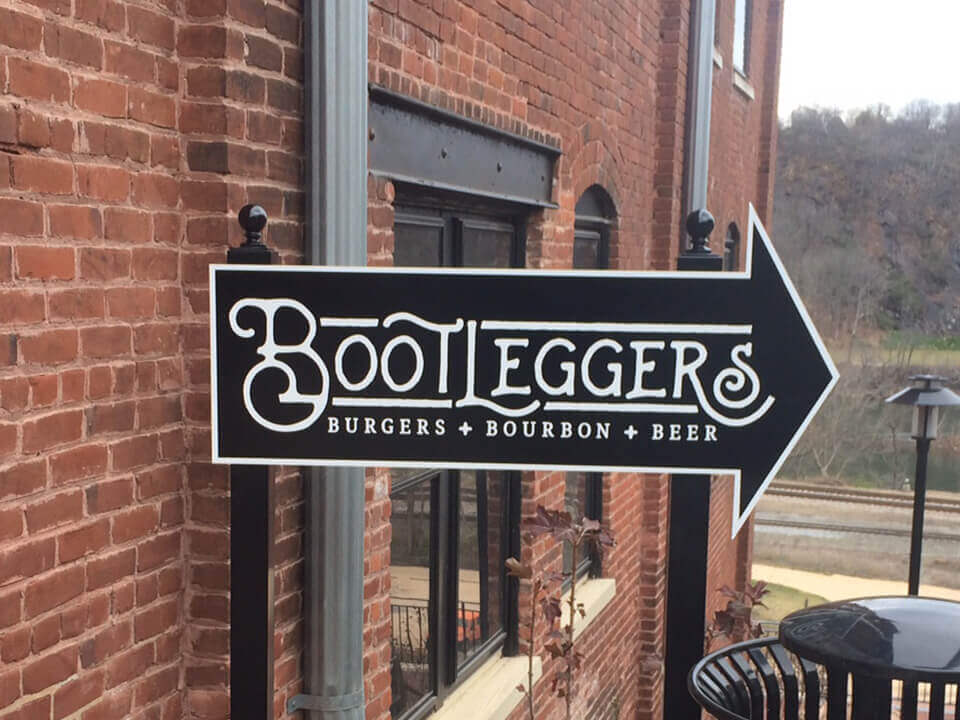 Bootleggers directional sign
