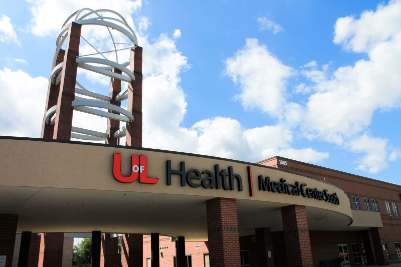 UofL Health Medical Center Outdoor Entrance Signage