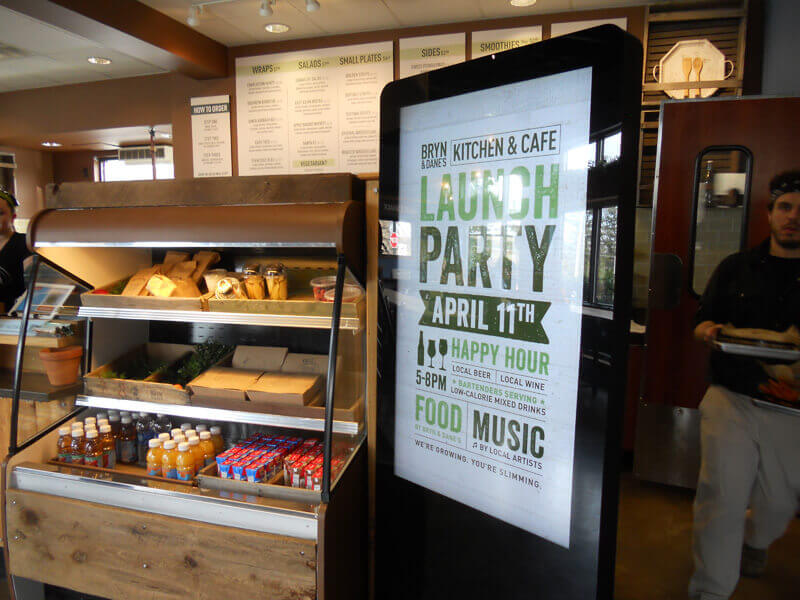 Menu digital signage