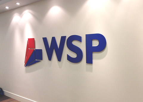WSP interior dimensional lettering